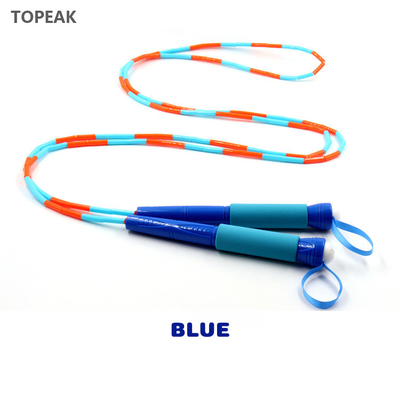 حبل قفز بلاستيكي طويل مجزأ سريع للتدريب - أزرق - 2.8 م